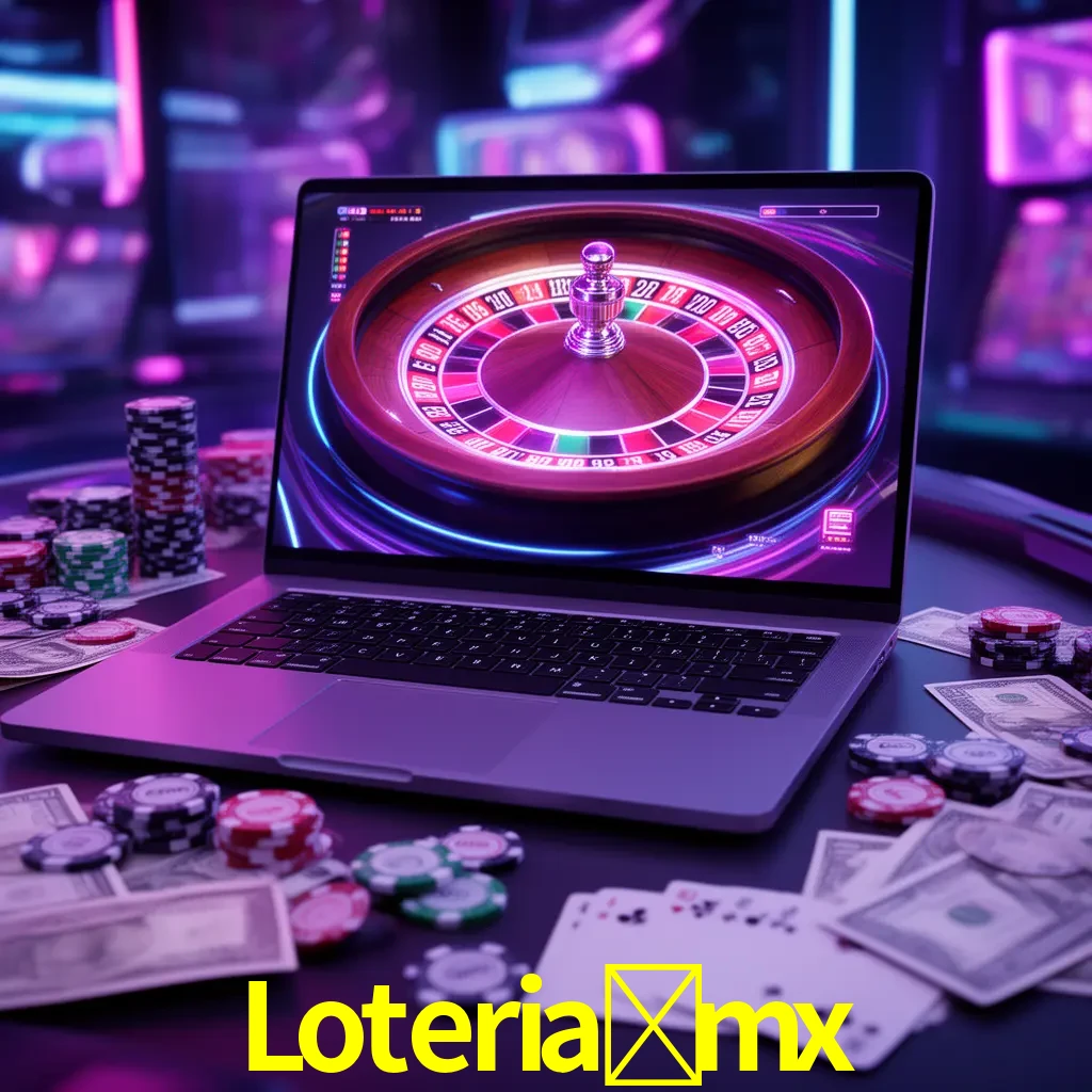 Centro móvil Loteria-mx con casino, cajero, bonos, app y acceso de cuenta para México